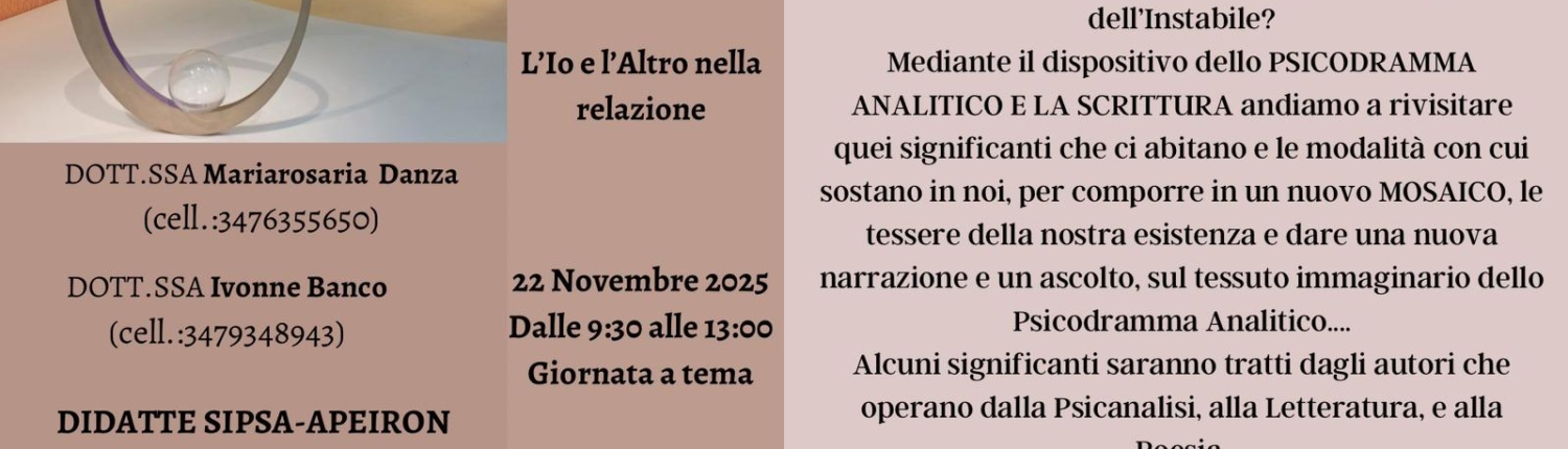 identità allo specchio - la ferita del vivere contemporaneo - 22 novembre 25
